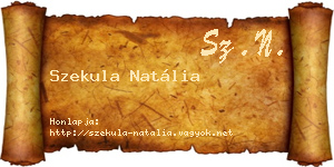 Szekula Natália névjegykártya